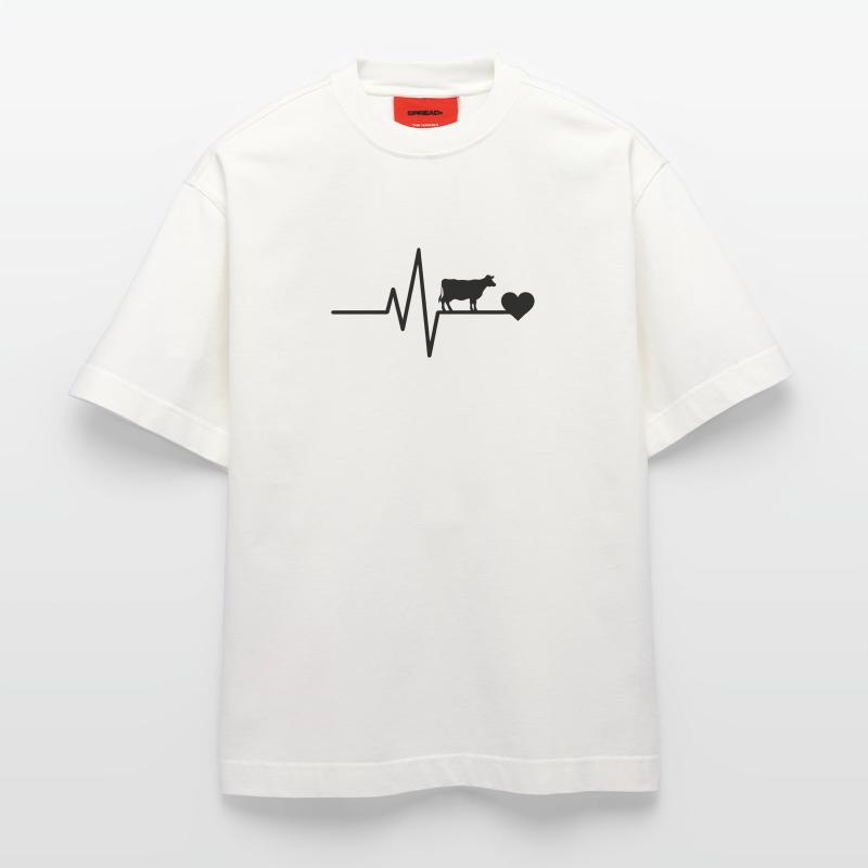 t Kuhbauer Herzschlag Heavyweight T-Shirt - made by SPREAD 