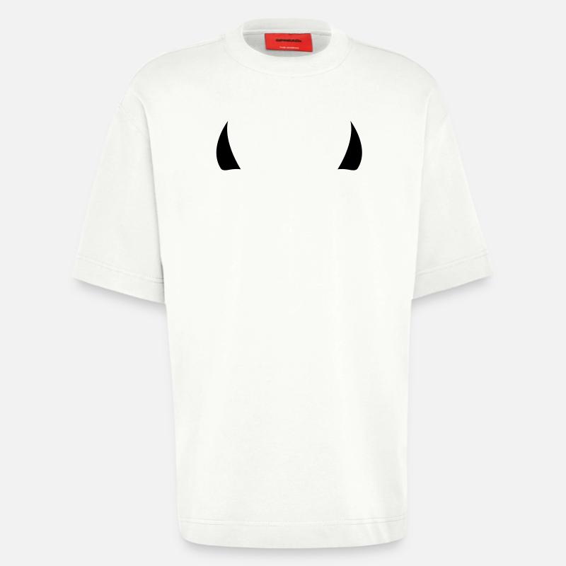 devil horns - Heavyweight T-Shirt - made by SPREAD  - OFF WHITE