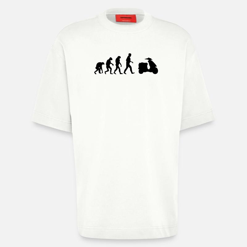roller evolution - Heavyweight T-Shirt - made by SPREAD  - OFF WHITE