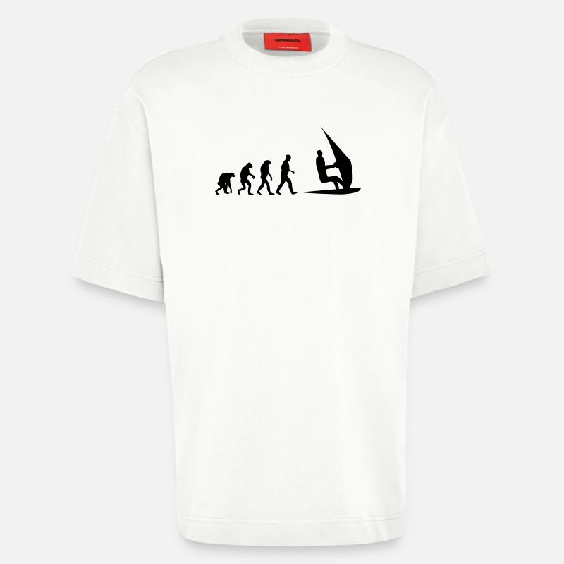 windsurf evolution - Heavyweight T-Shirt - made by SPREAD  - OFF WHITE