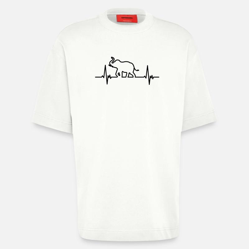 Elefant - Heavyweight T-Shirt - made by SPREAD  - OFF WHITE