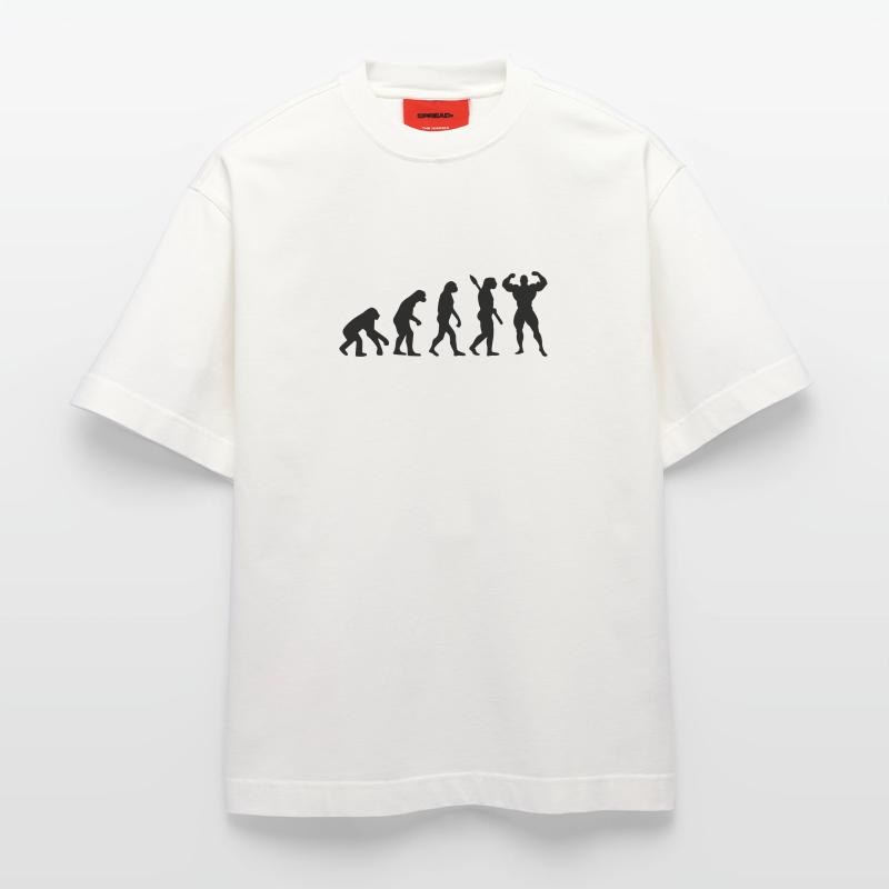 Evolution of Bodybuilder Heavyweight T-Shirt - made by SPREAD 