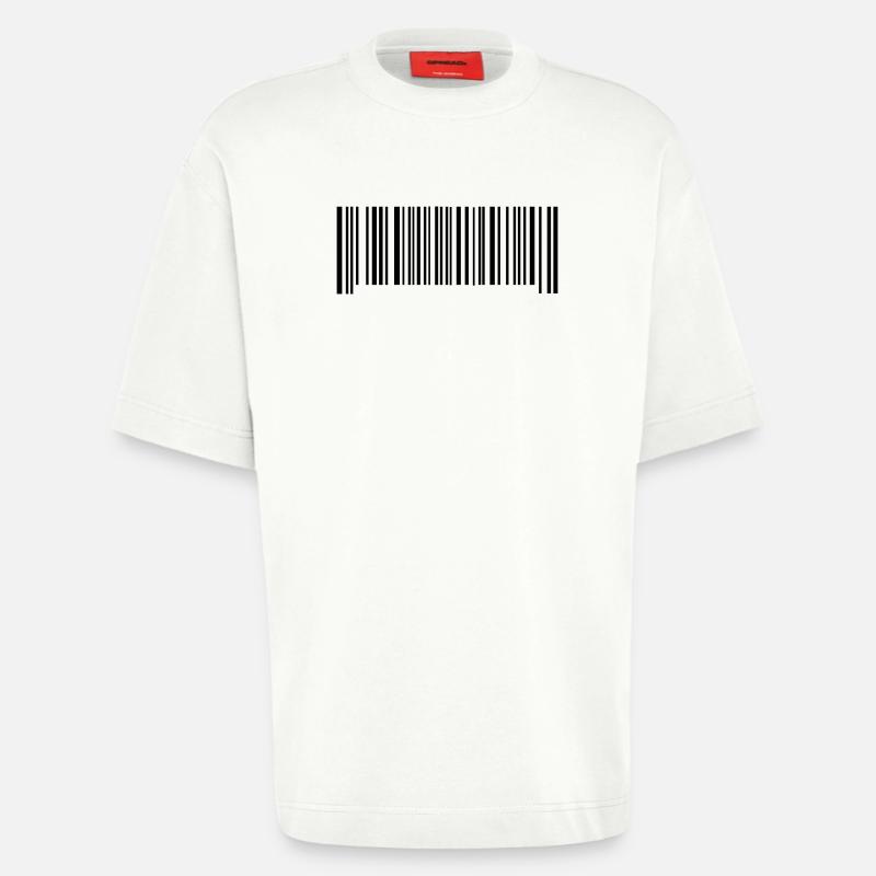 Strichcode - Heavyweight T-Shirt - made by SPREAD  - OFF WHITE