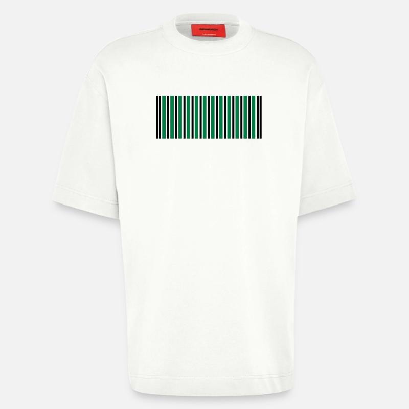 code-barres - T-shirt bio épais oversize fabriqué en UE - OFF WHITE