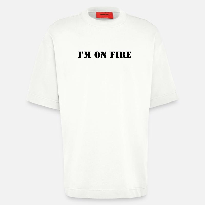 I'm on fire - Heavyweight T-Shirt - made by SPREAD  - OFF WHITE