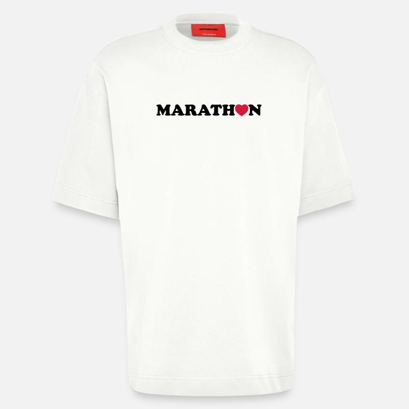 marathon - Heavyweight T-Shirt - made by SPREAD  - OFF WHITE