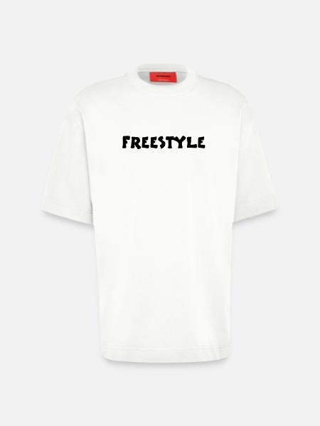 freestyle2_vec_1fr - T-shirt bio épais oversize fabriqué en UE - OFF WHITE