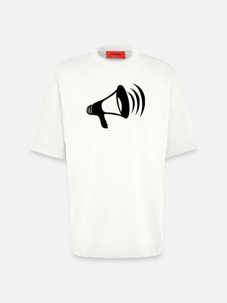 megaphone - Heavyweight T-Shirt - made by SPREAD  - OFF WHITE