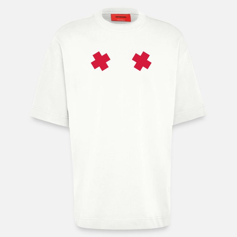Brüste - Heavyweight T-Shirt - made by SPREAD  - OFF WHITE