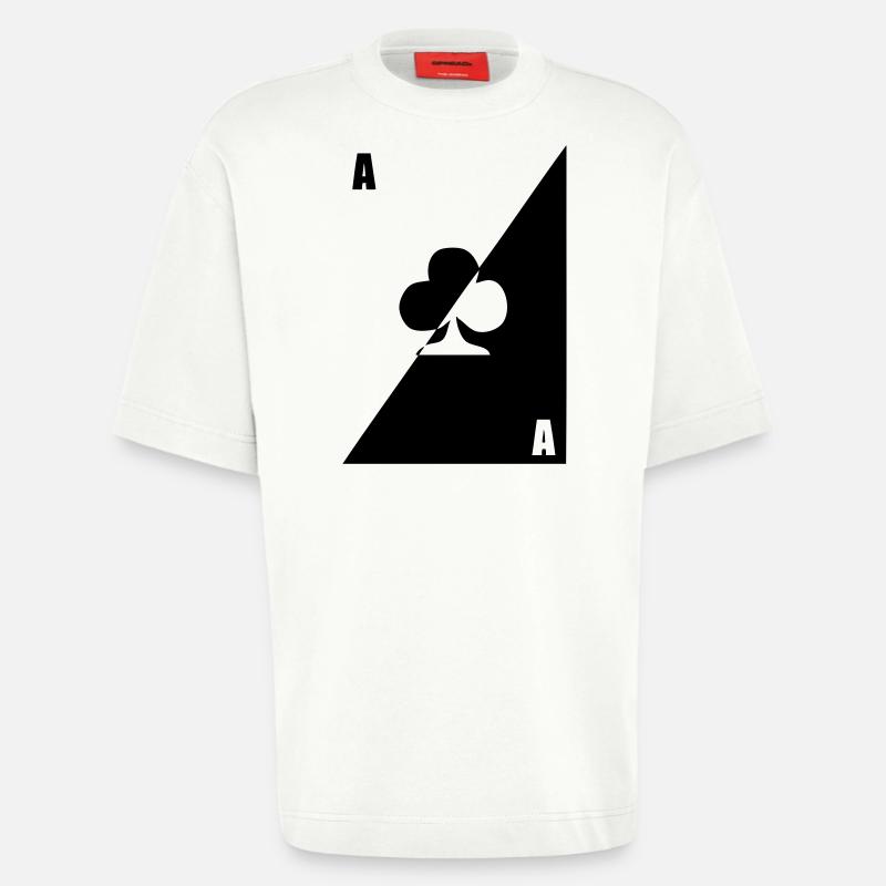 map as black white clover - Heavyweight T-Shirt - made by SPREAD - OFF WHITE