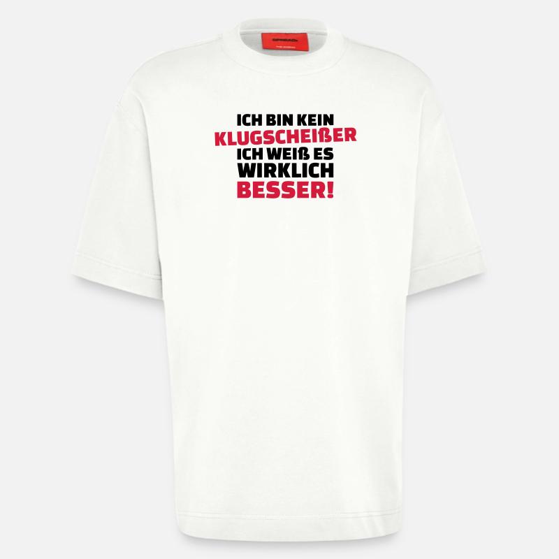 Klugscheißer - Heavyweight T-Shirt - made by SPREAD  - OFF WHITE