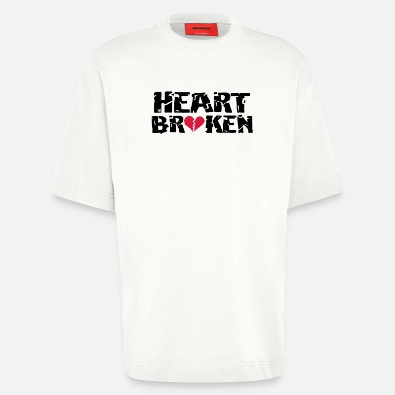 Herz <3Broken - Heavyweight T-Shirt - made by SPREAD  - OFF WHITE