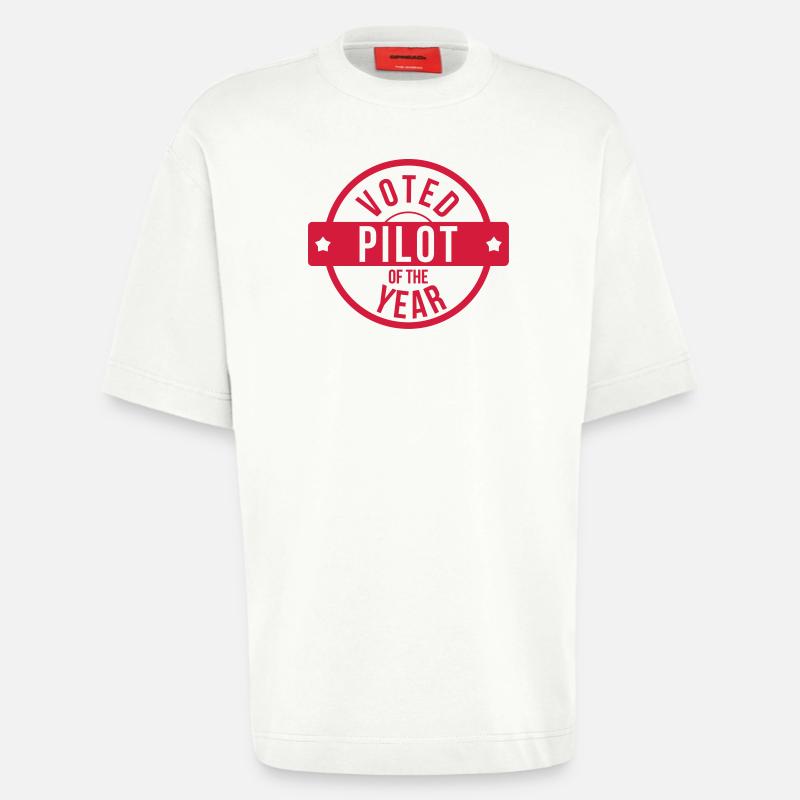 Rennfahrer / Pilot / Auto / Luftfahrt / Luft - Heavyweight T-Shirt - made by SPREAD  - OFF WHITE