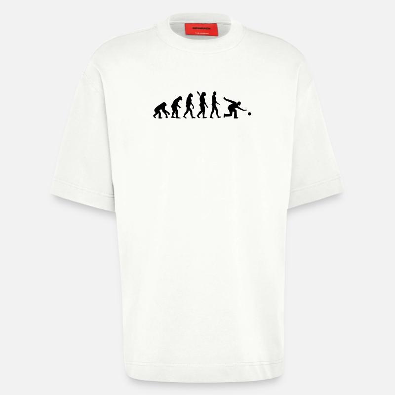 Évolution Bowling - T-shirt bio épais oversize fabriqué en UE - OFF WHITE