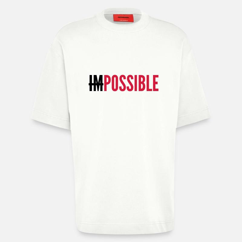 IMPOSSIBLE - POSSIBLE - Heavyweight T-Shirt - made by SPREAD  - OFF WHITE