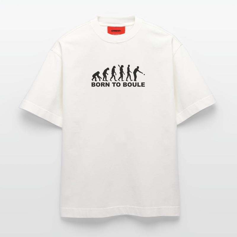 Pétanque Évolution T-shirt bio épais oversize fabriqué en UE