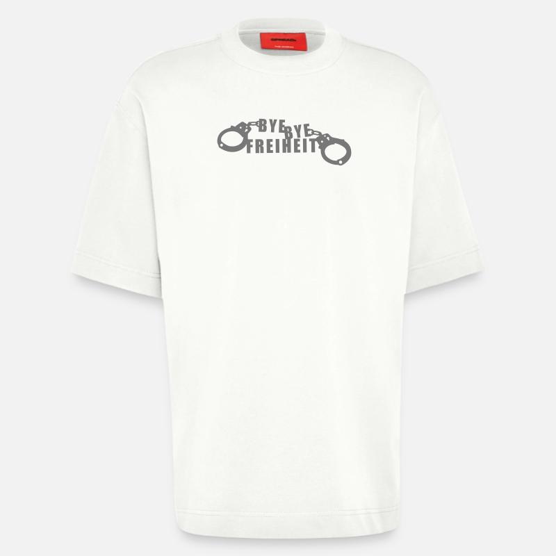 Bye Bye Freiheit einfarbig - Heavyweight T-Shirt - made by SPREAD  - OFF WHITE