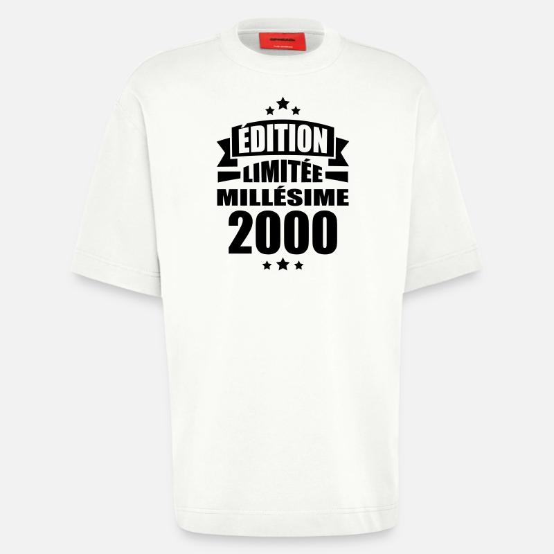 édition limitée millésime 2000 - T-shirt bio épais oversize fabriqué en UE - OFF WHITE