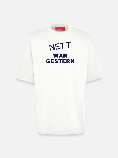 Nett war gestern - Heavyweight T-Shirt - made by SPREAD - OFF WHITE