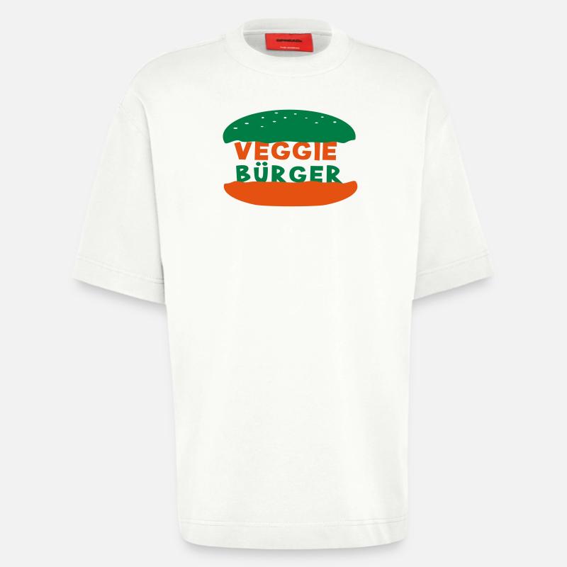 Veggie Bürger - Heavyweight T-Shirt - made by SPREAD  - OFF WHITE