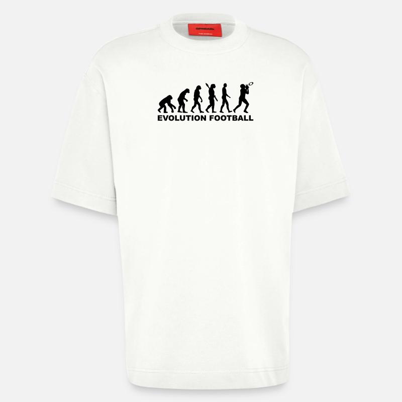 Evolution Football - T-shirt bio épais oversize fabriqué en UE - OFF WHITE