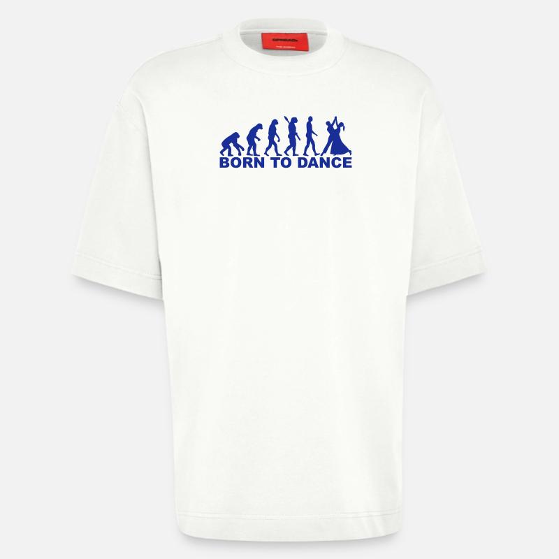 Evolution Dancing - Heavyweight T-Shirt - made by SPREAD  - OFF WHITE