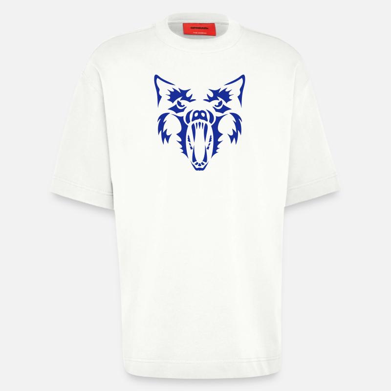 Wolf Werwolf Werwolf 3 - Heavyweight T-Shirt - made by SPREAD  - OFF WHITE