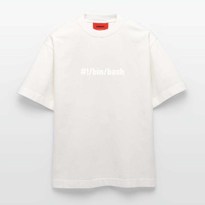 #!/bin/bash - Linux Shell T-shirt bio épais oversize fabriqué en UE