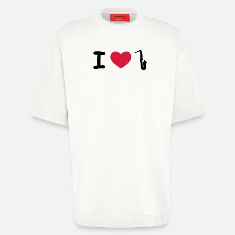 Saxophon - Heavyweight T-Shirt - made by SPREAD - OFF WHITE