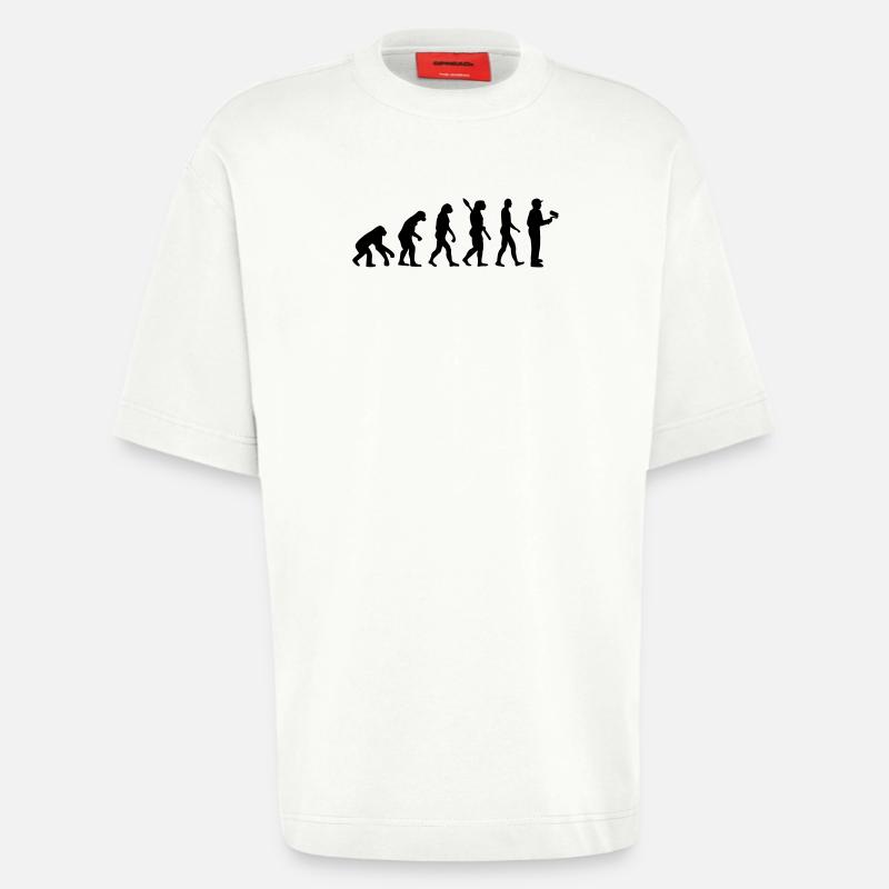 Painter evolution - Heavyweight T-Shirt - made by SPREAD  - OFF WHITE