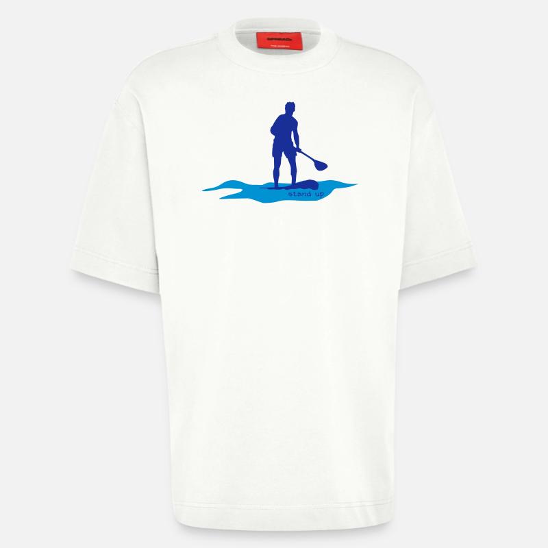 Stand up paddling - Heavyweight T-Shirt - made by SPREAD  - OFF WHITE