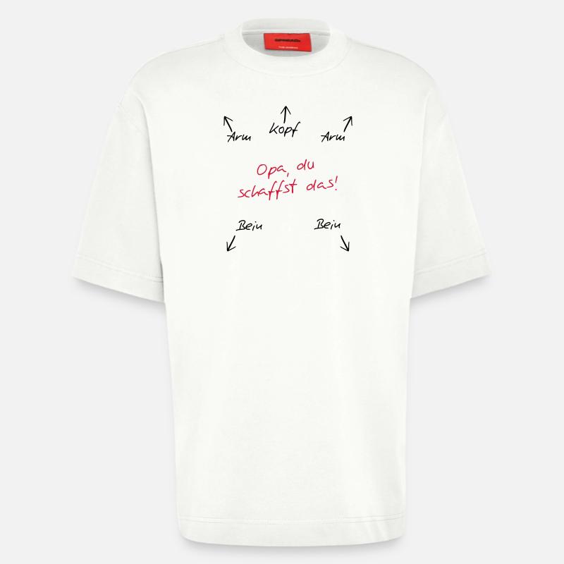 Opa du schaffst das - Heavyweight T-Shirt - made by SPREAD  - OFF WHITE