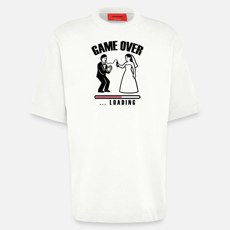 Game Over Loading Hochzeit - Heavyweight T-Shirt - made by SPREAD  - OFF WHITE
