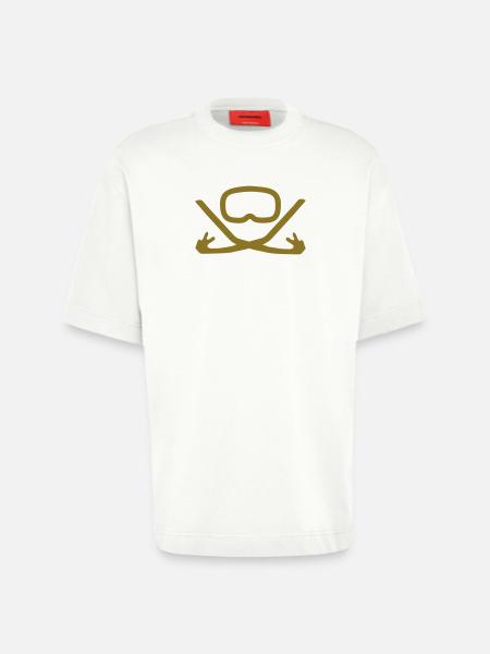 diving - T-shirt bio épais oversize fabriqué en UE - OFF WHITE