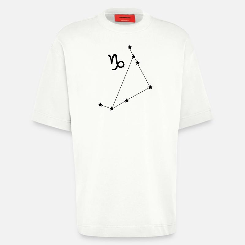 Sternbild Steinbock Sternzeichen - Heavyweight T-Shirt - made by SPREAD  - OFF WHITE