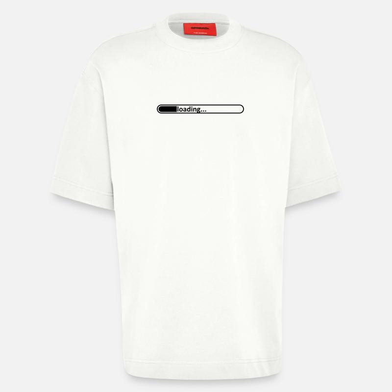 Ladebalken //loading//laden //lädt // Dauer //Zeit - Heavyweight T-Shirt - made by SPREAD  - OFF WHITE