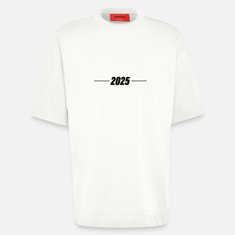 Année 2025 - T-shirt bio épais oversize fabriqué en UE - OFF WHITE