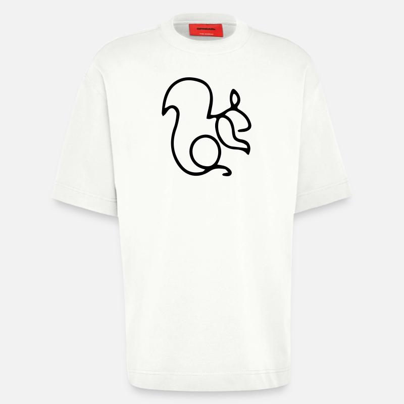 Einschnadiges Eichhörnchen - Heavyweight T-Shirt - made by SPREAD  - OFF WHITE