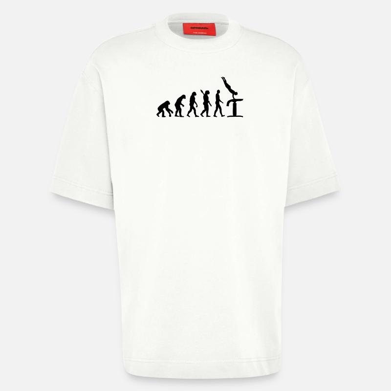 Évolution Gymnastique - T-shirt bio épais oversize fabriqué en UE - OFF WHITE