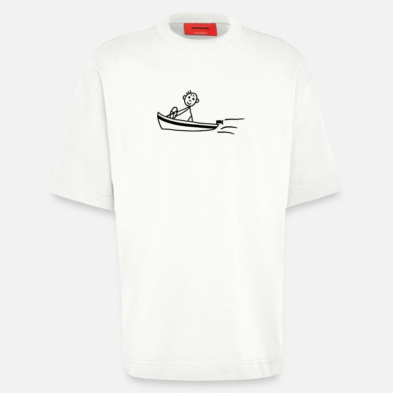 Motorboot - Boot - Heavyweight T-Shirt - made by SPREAD  - OFF WHITE