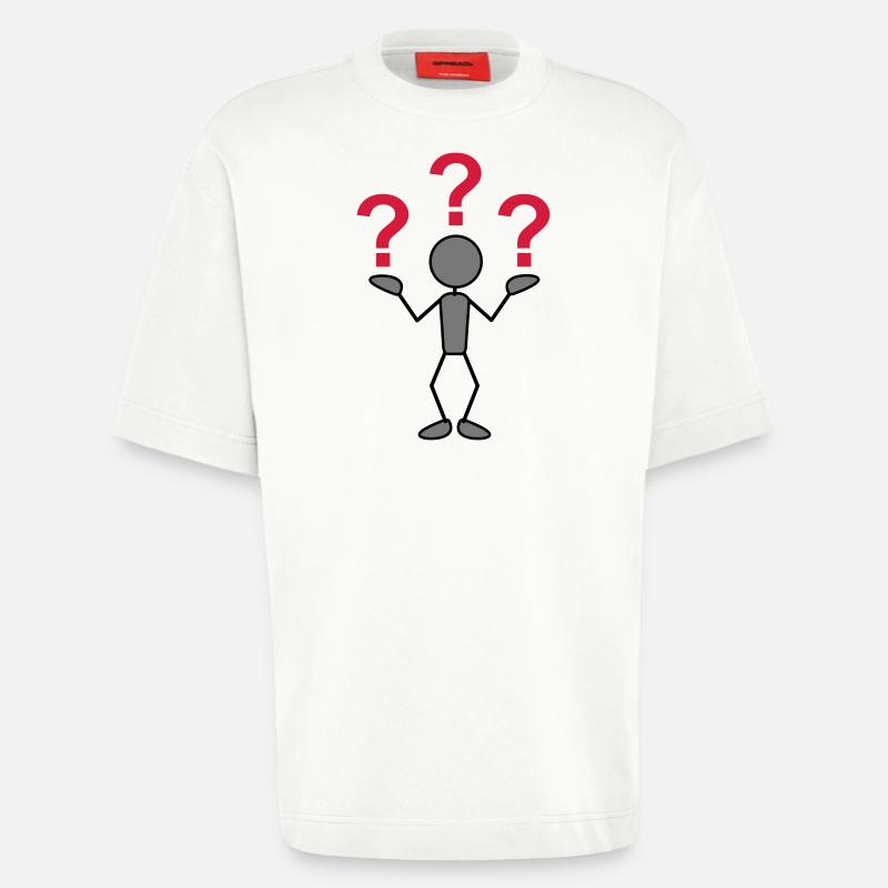 greyman_with_problems_3c - Heavyweight T-Shirt - made by SPREAD  - OFF WHITE