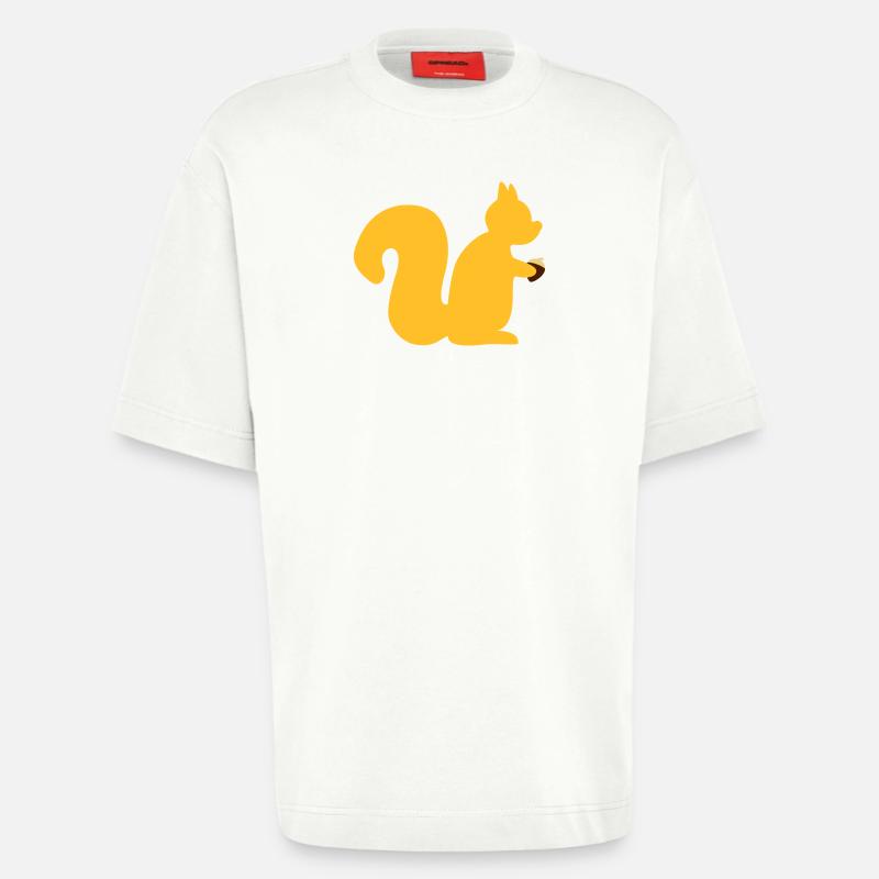 Eichhörnchen mit Nuss - Heavyweight T-Shirt - made by SPREAD  - OFF WHITE