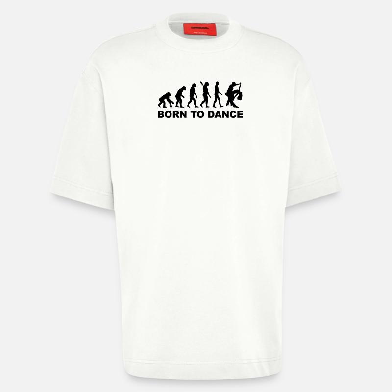 Évolution Danser - T-shirt bio épais oversize fabriqué en UE - OFF WHITE