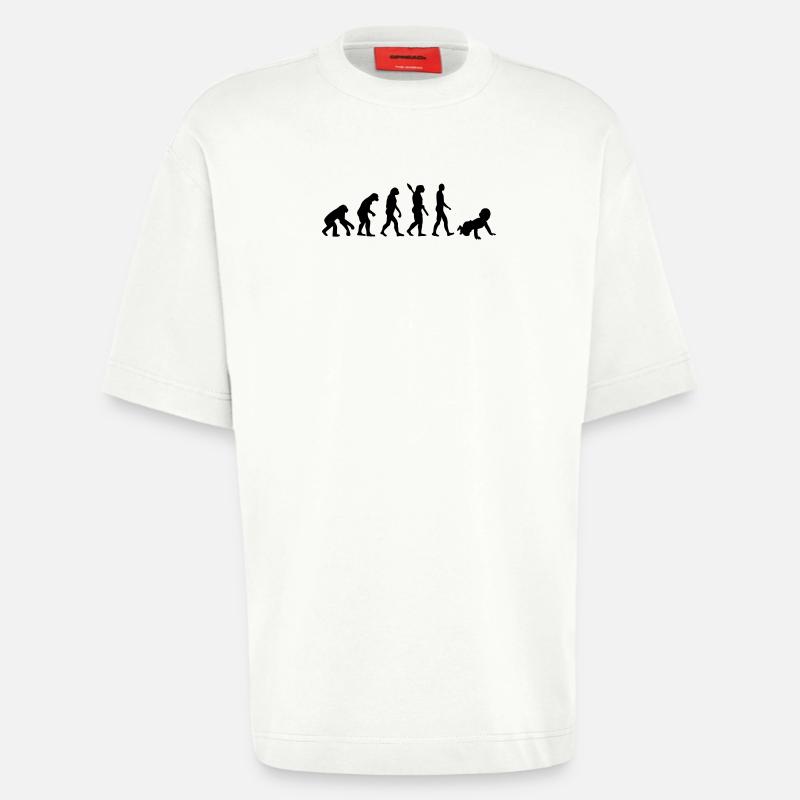 Évolution Bébé - T-shirt bio épais oversize fabriqué en UE - OFF WHITE