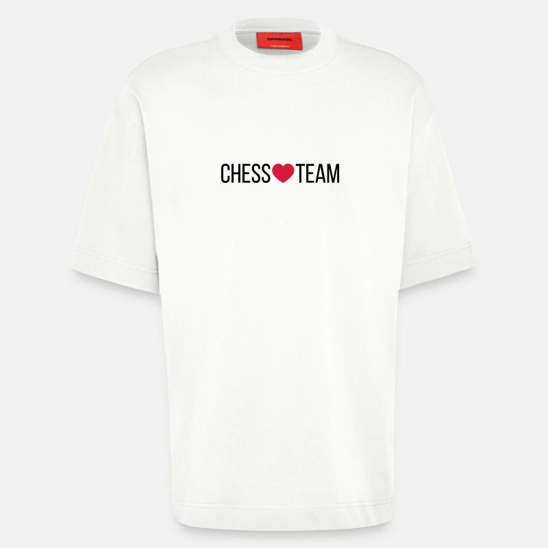 Chess Team Heart - Heavyweight T-Shirt - made by SPREAD  - OFF WHITE