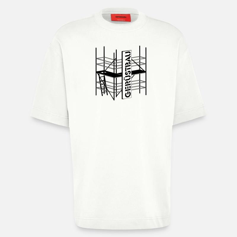 Berufesymbol Gerüstbauer - Heavyweight T-Shirt - made by SPREAD - OFF WHITE