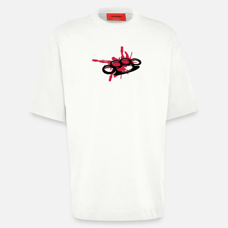 Schlagring Blut - Heavyweight T-Shirt - made by SPREAD  - OFF WHITE