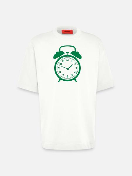 alarm clock - Heavyweight T-Shirt - made by SPREAD - OFF WHITE