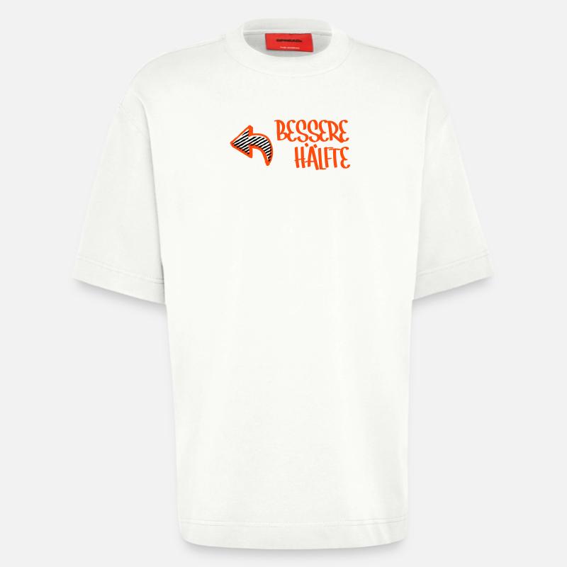 Bessere Hälfte - T-shirt bio épais oversize fabriqué en UE - OFF WHITE