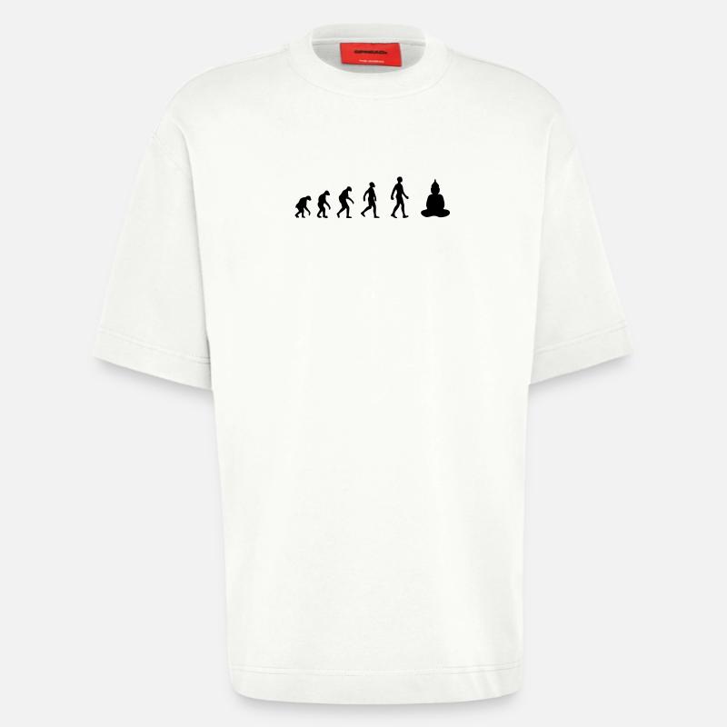 evolution - Heavyweight T-Shirt - made by SPREAD  - OFF WHITE